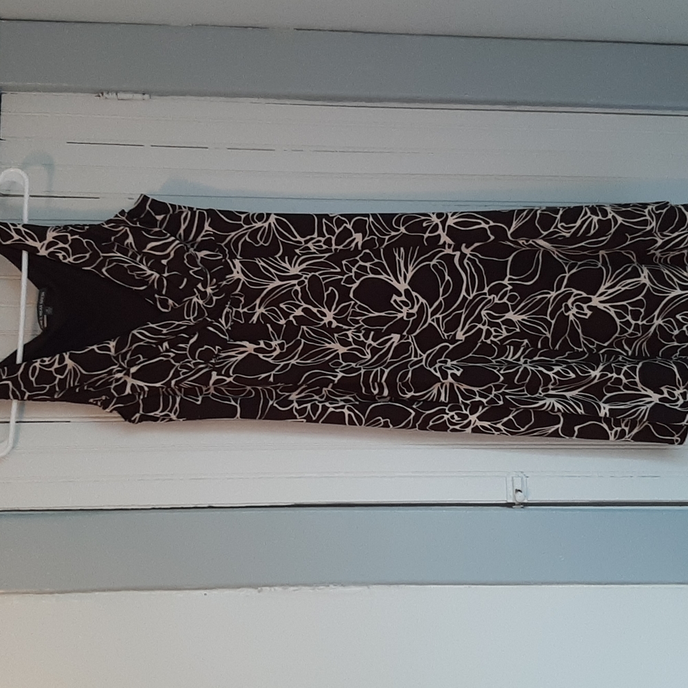 Size 16 brown and white dress